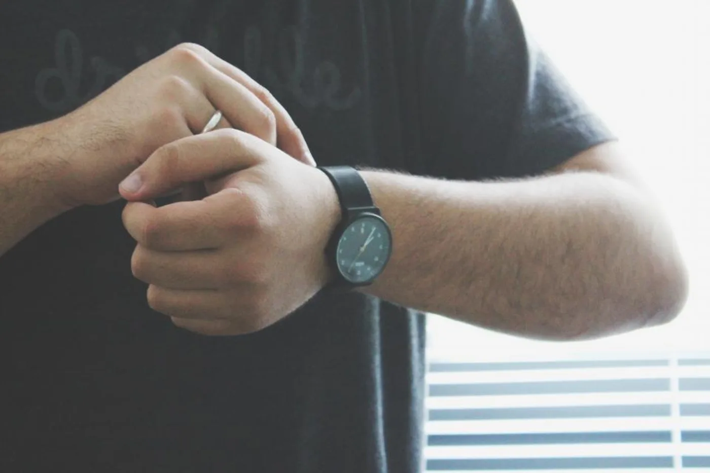 Matte Black Minimal Watch